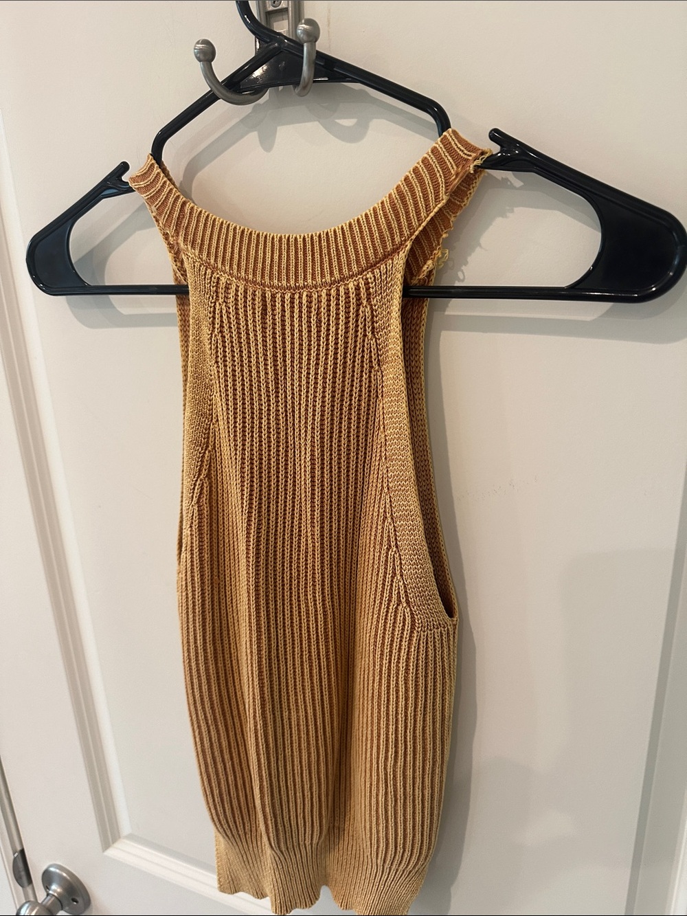 Timing Ribbed Halter Tank Top - Tan - Picture 3 of 3